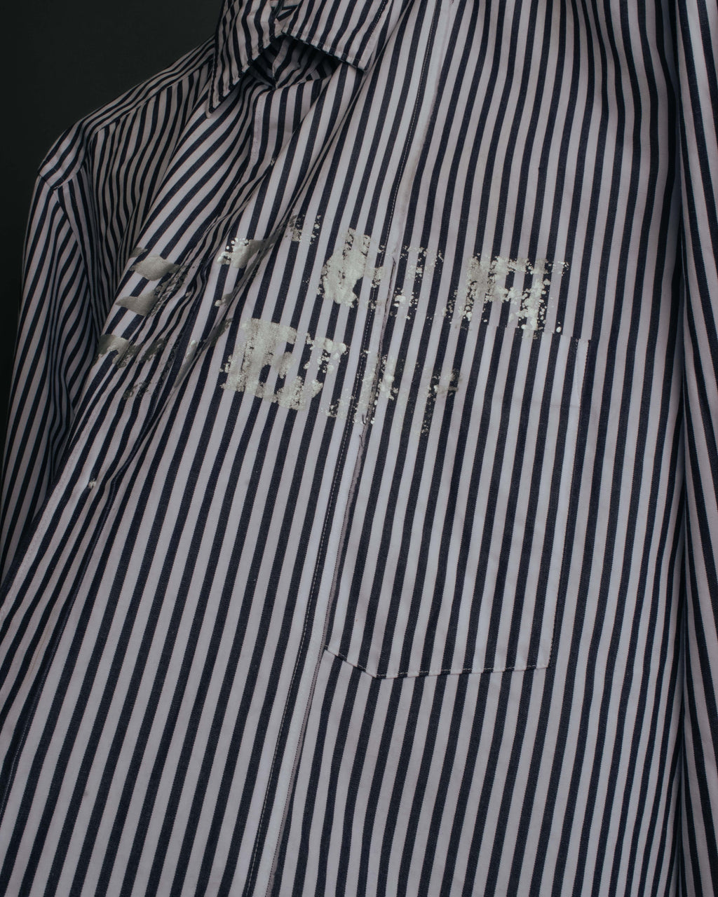 "COMME des GARCONS HOMME" 00's Graphic striped long sleeve shirt