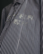 "COMME des GARCONS HOMME" 00's Graphic striped long sleeve shirt