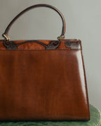 “Catsbro” 00’s-10’s Patinated equestrian leather handbag