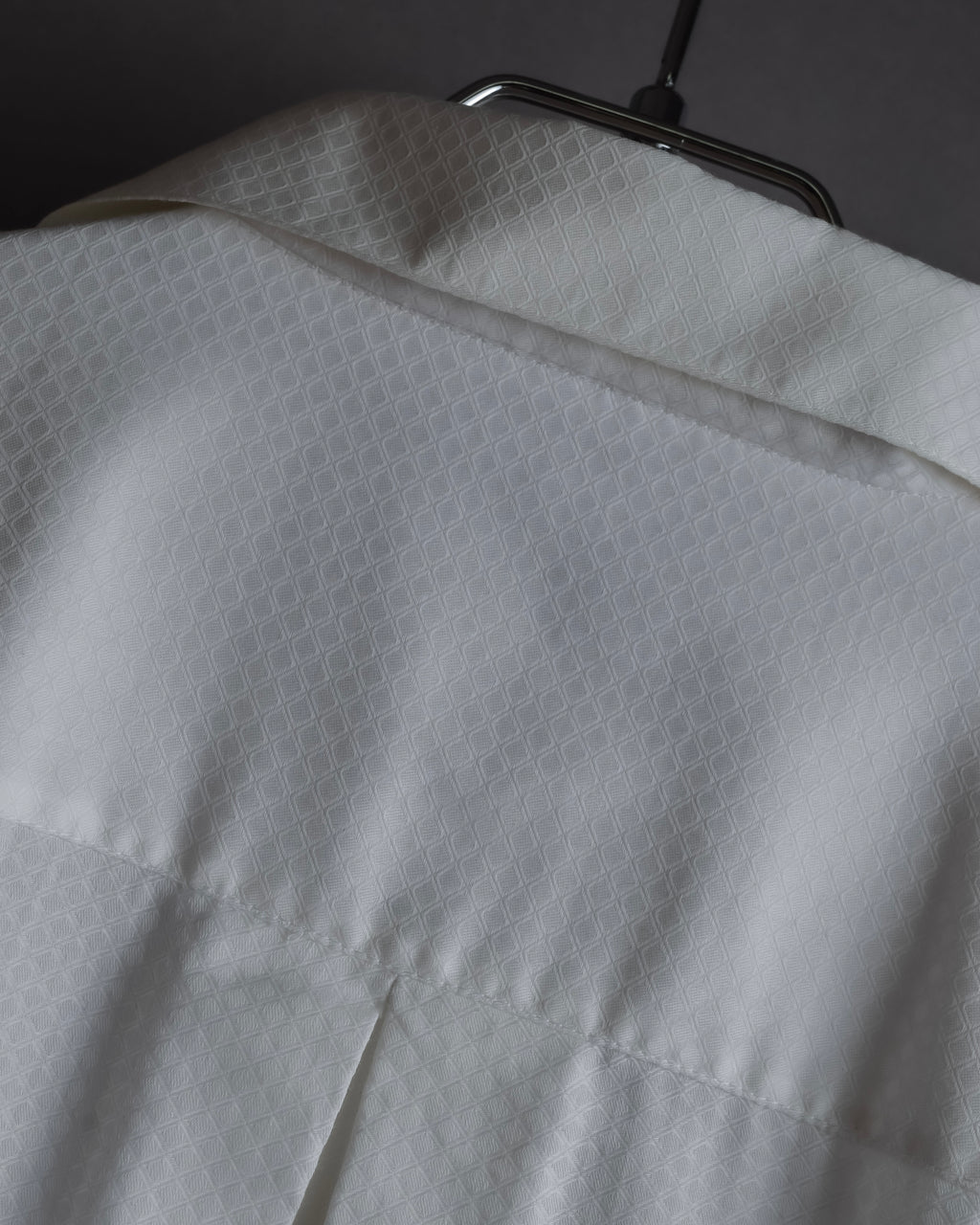 "Christian Dior" Diamond pattern woven metal button shirt