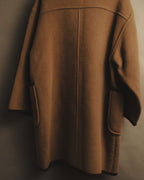 "Burberrys" 80's-90's Classic piped wool coat