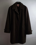 "VAL by VALENTINO" Military detailing hidden placket melton coat