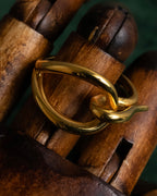 "HERMES" Jumbo scarf gold ring