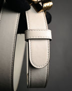 –SPECIAL– “GUCCI” Michele period Ribbon pearl embellished leather belt