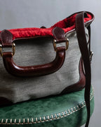 "FENDI" Animal embroidery design boa combination shoulder bag