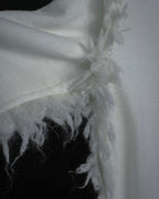 "COMME des GARCONS" 18AW layered mesh design fringe thick knit