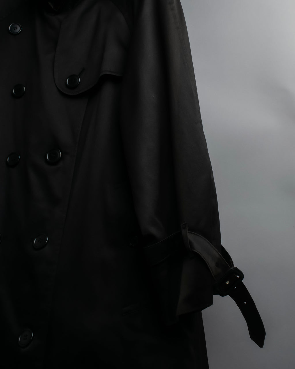 "BURBERRYS" Traditional detail double-breasted stand color trench coat