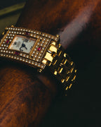 "VALENTINO ROLENTA" 90's-00's Decorative rhinestone quartz watch
