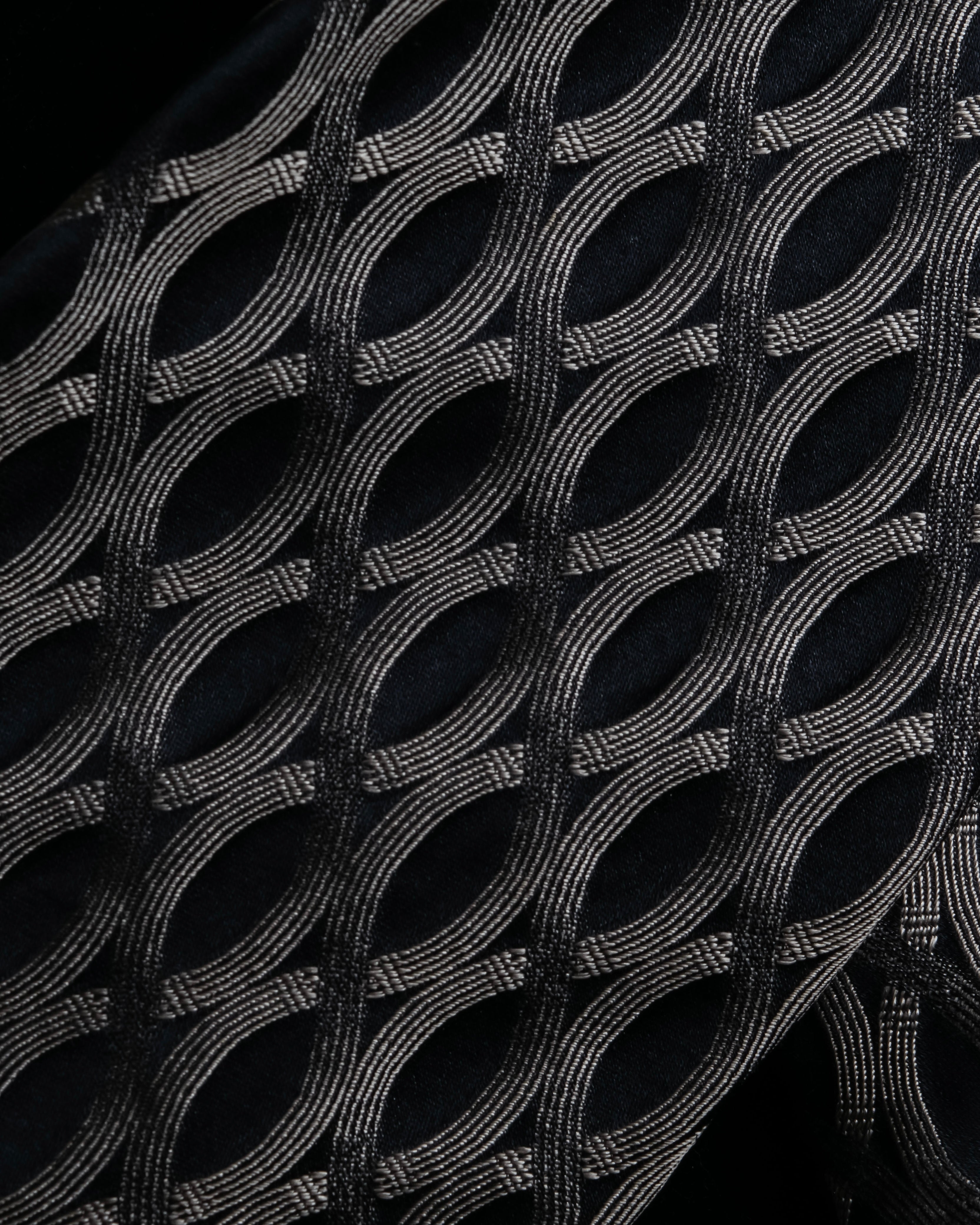 "GUCCI" Cord embroidery glossy necktie