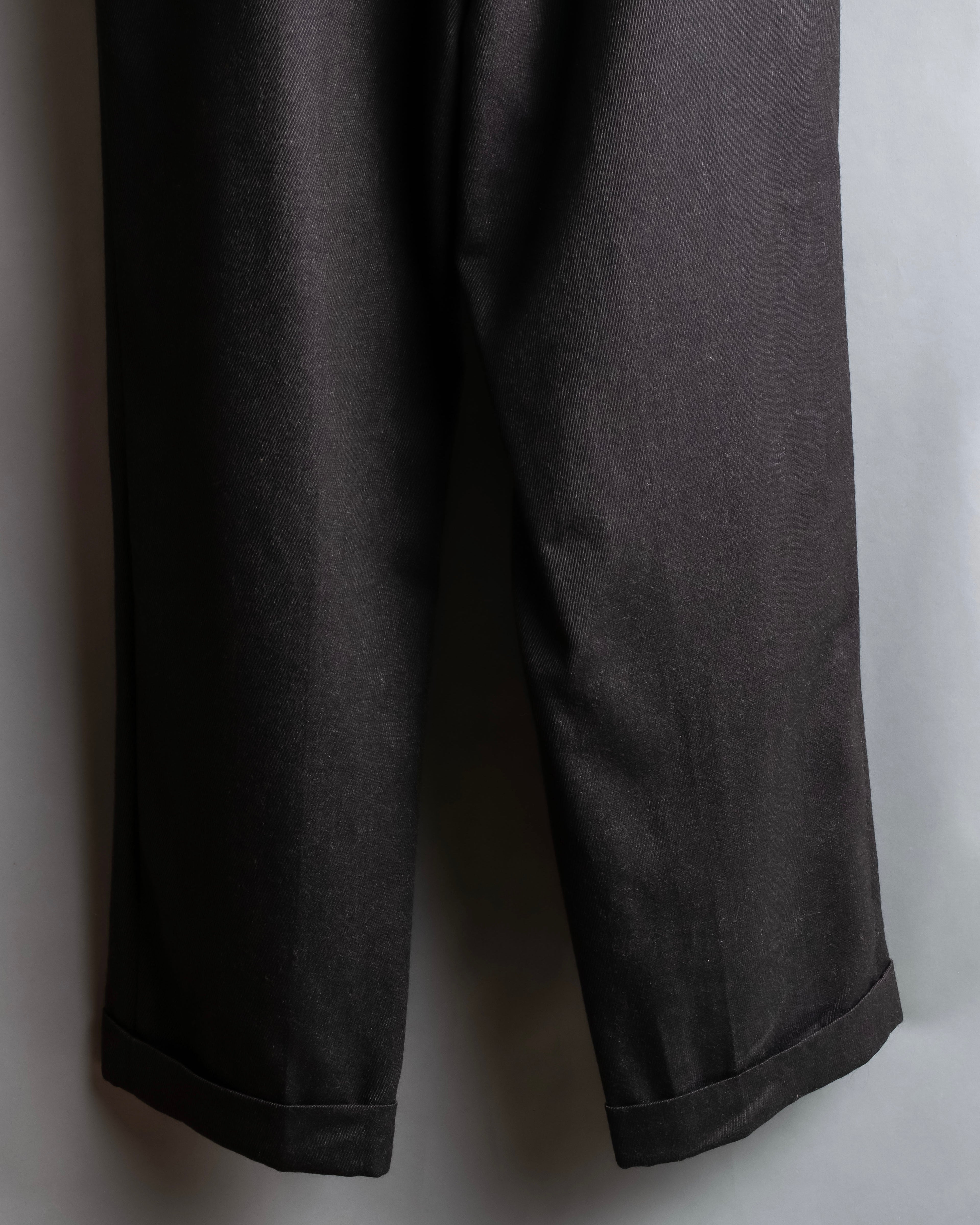 "Vintage wide tapered double-finished slacks"