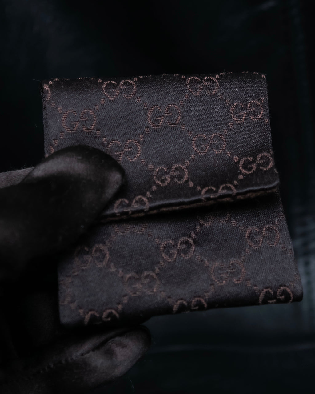 "GUCCI" Striped design sterling silver ring