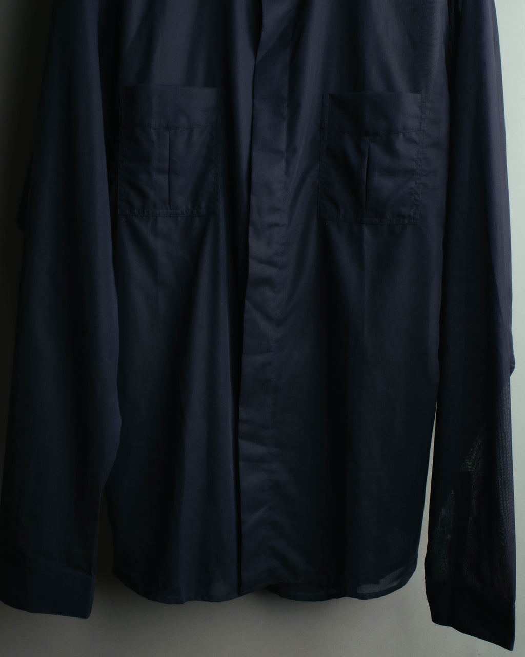 “Dior Homme” 00’s Sheer cotton concealed placket shirt