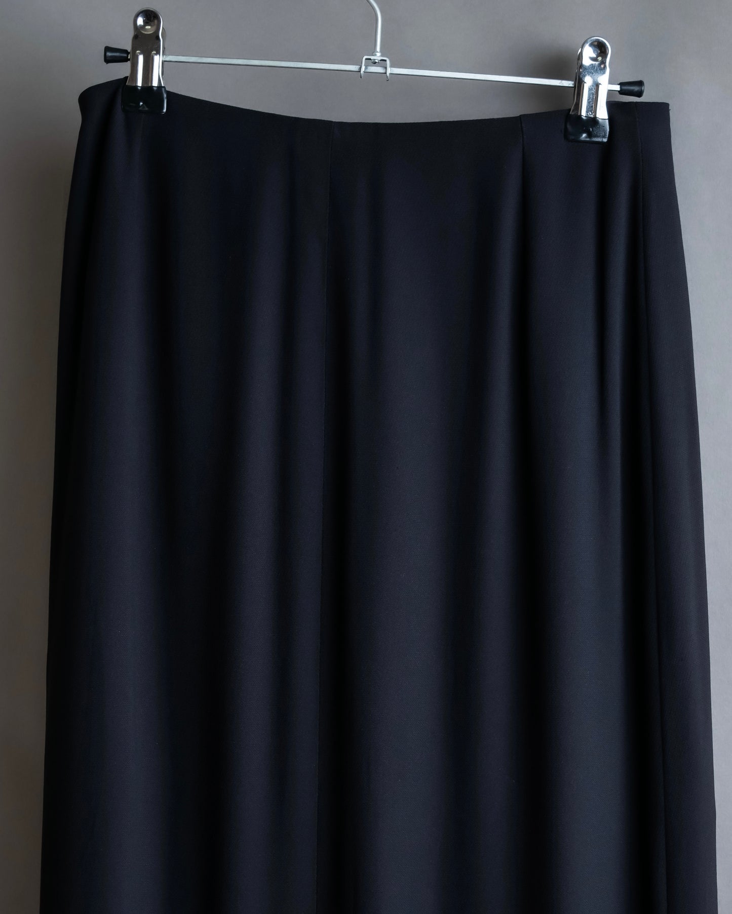 "HERMES" 100% silk straight silhouette maxi skirt