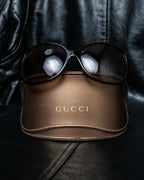 "GUCCI" Dark brown GG accent sunglasses