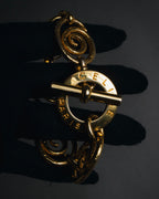 "CELINE" Early 90s spiral circle chain toggle bracelet