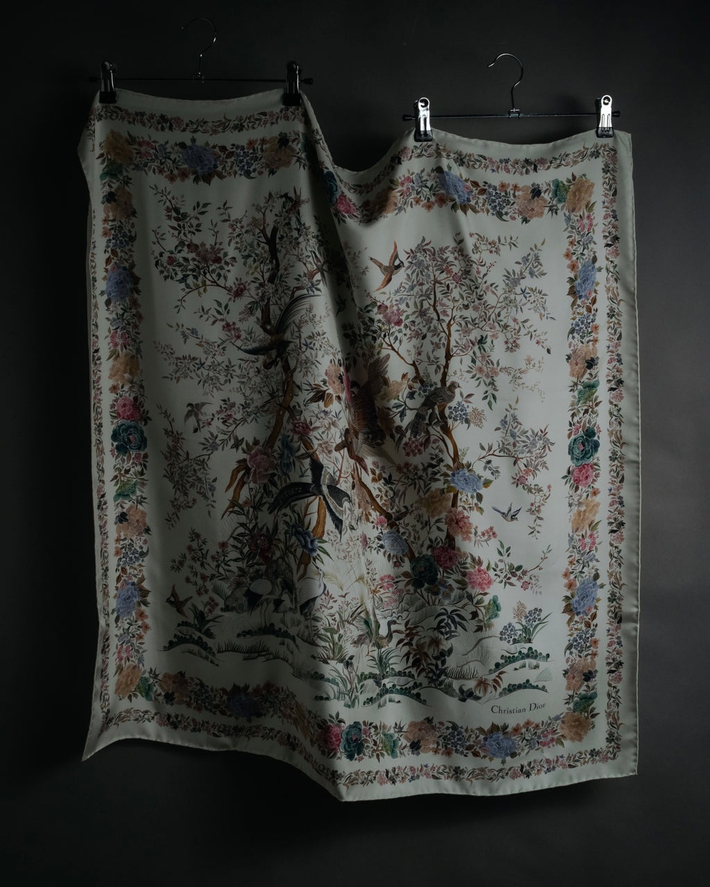 “Christian Dior” 2018– Botanical chinoiserie silk scarf