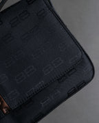 "BALENCIAGA" BB monogram jacquard shoulder bag
