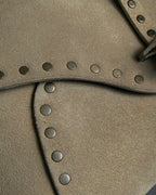 "CELINE" Studs design suede leather shoulder bag