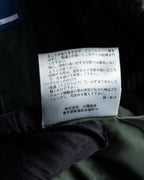 "BURBERRY" Leather switching design check tweed coat