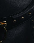 Salvatore Ferragamo Studded Gancini Top Handle Bag