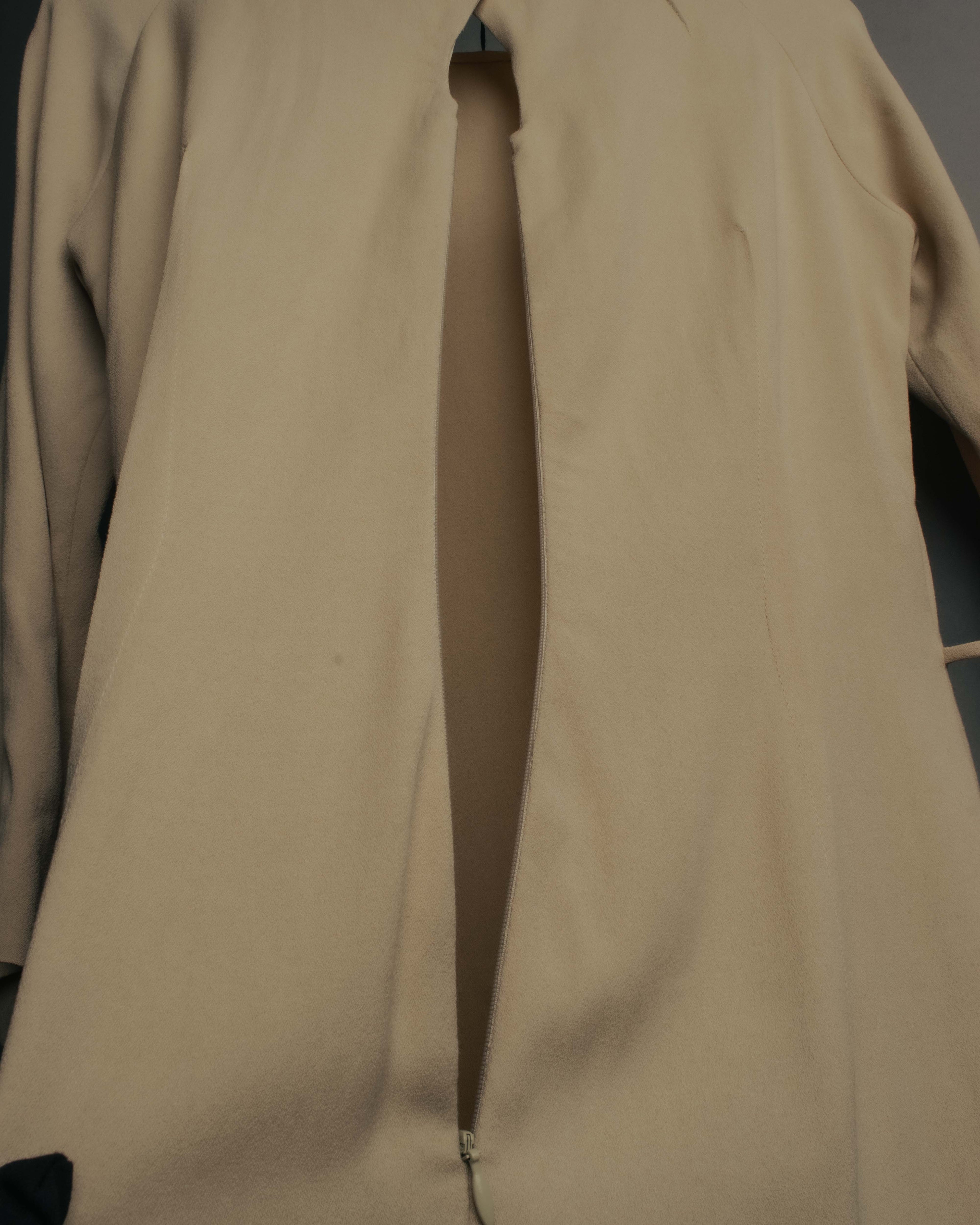 "FENDI" 00's-10's Draped wool blend dress