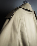 "BURBERRYS" Traditional detail double-breasted stand color trench coat