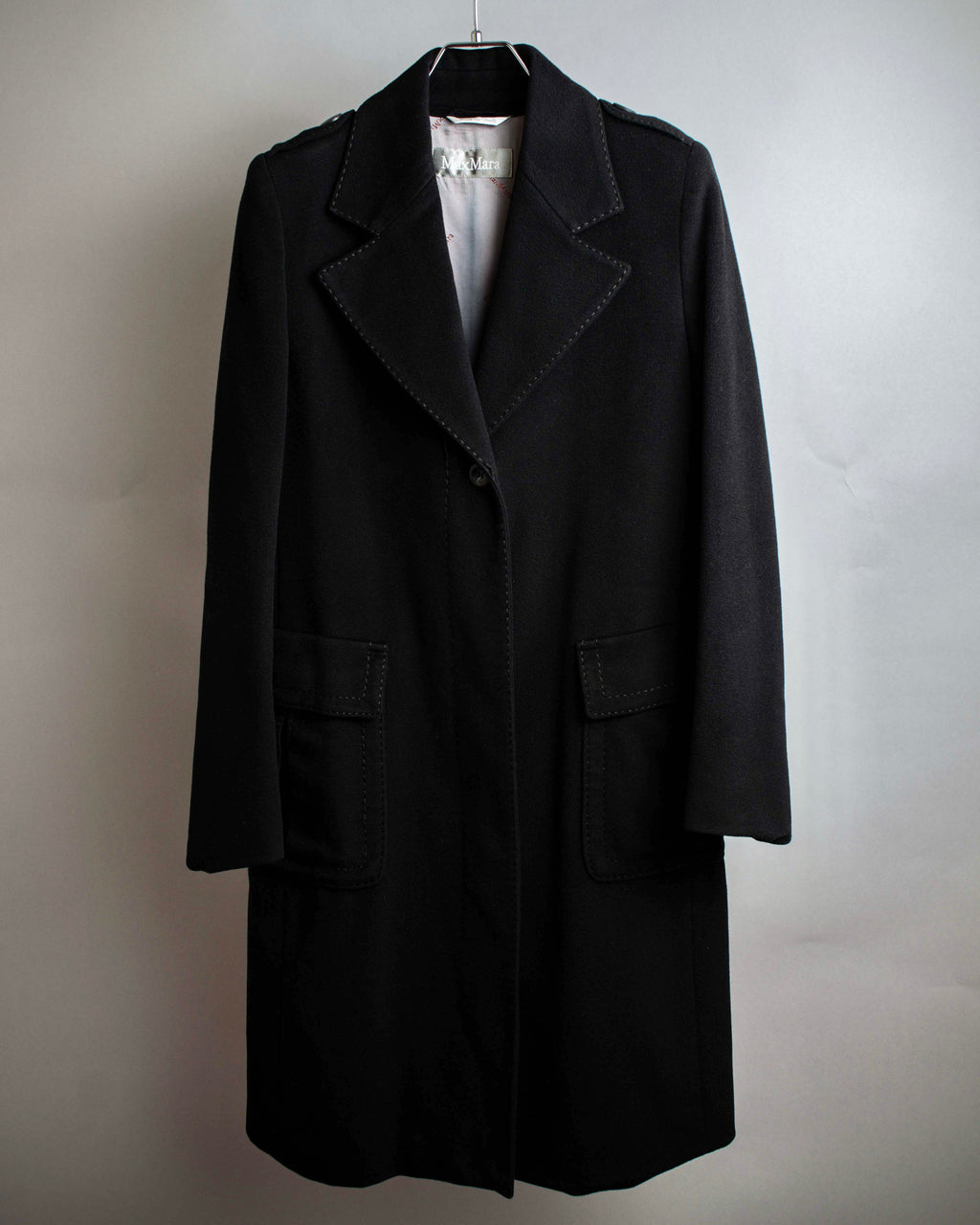 "Max Mara" Stitch design draping chester coat