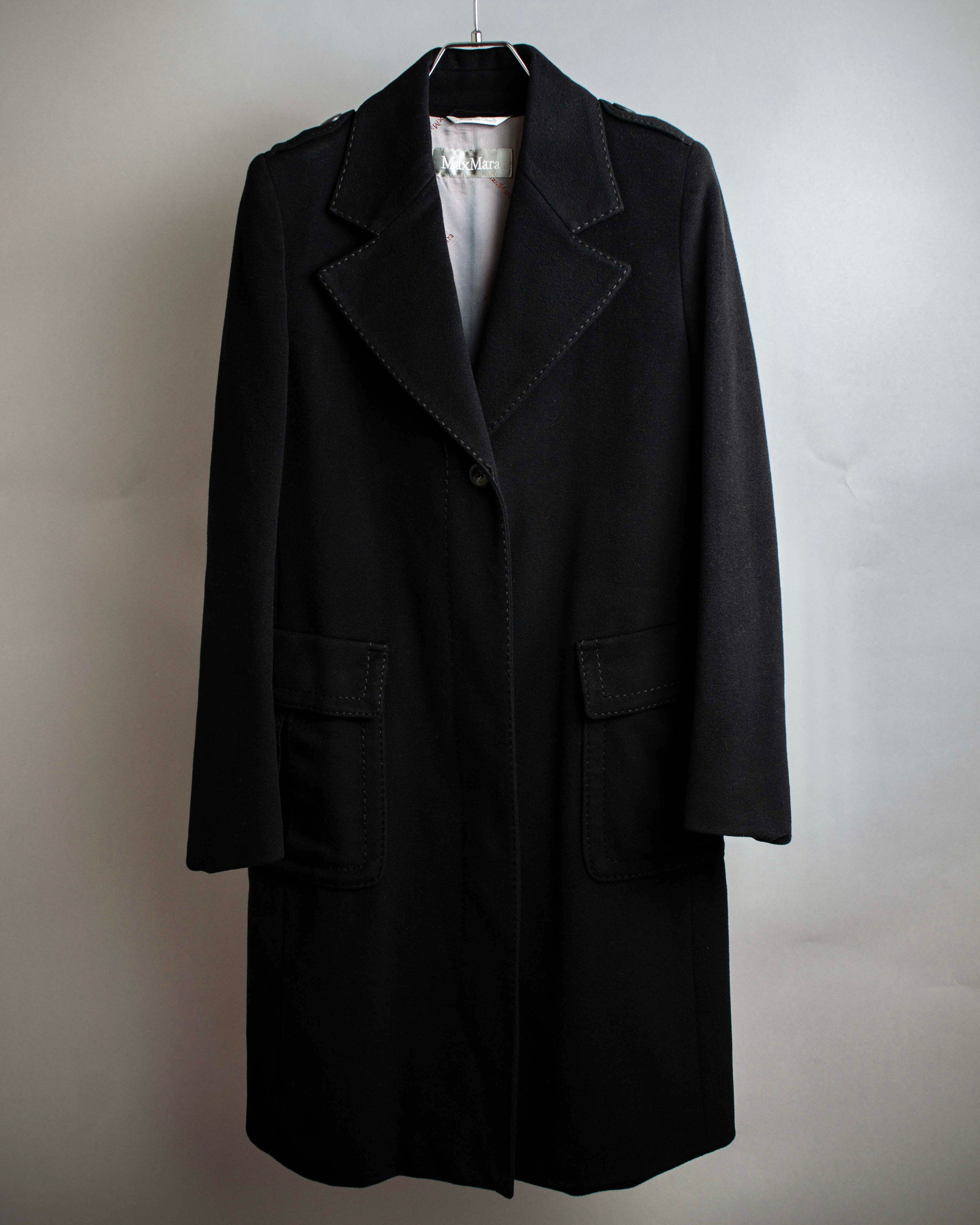 "Max Mara" Stitch design draping chester coat