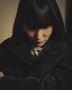 -SPECIAL- "GUCCI" 90's-00's Dark brown corduroy tailored chesterfield coat