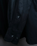 "HUGO BOSS" Striped fabric super oversized black shirt