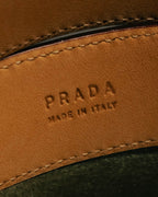 “PRADA” 90’s-00’s Studded logo leather belt