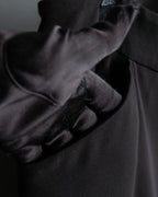 "GIORGIO ARMANI" Soft texture  brown wide slacks