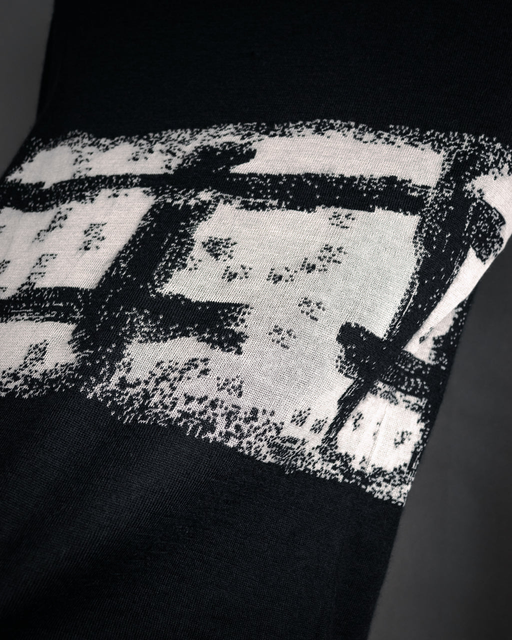“CHANEL” 90’s-00’s Abstract grid knit top
