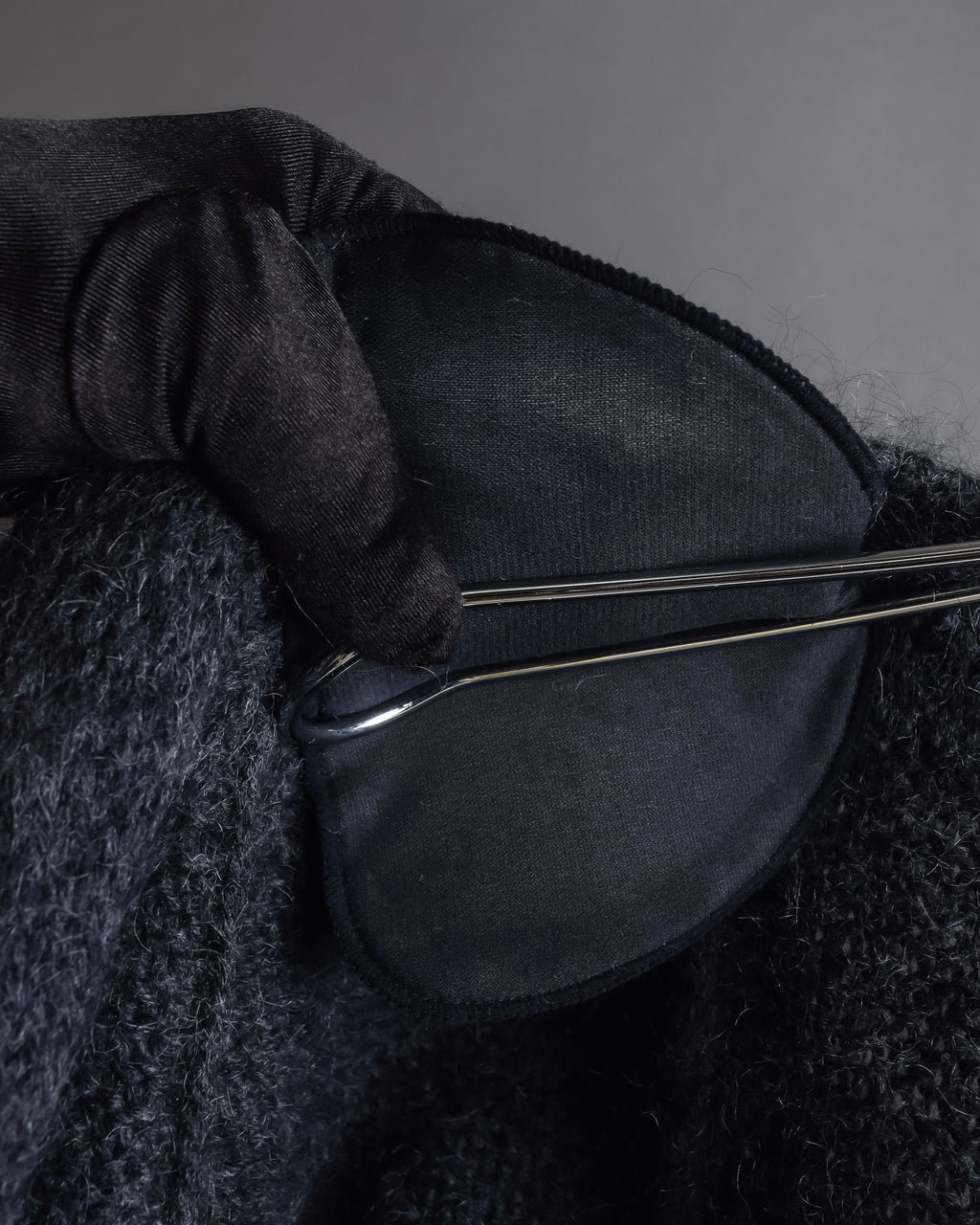 "Y's" 17AW Brushed wool super long knit cardigan