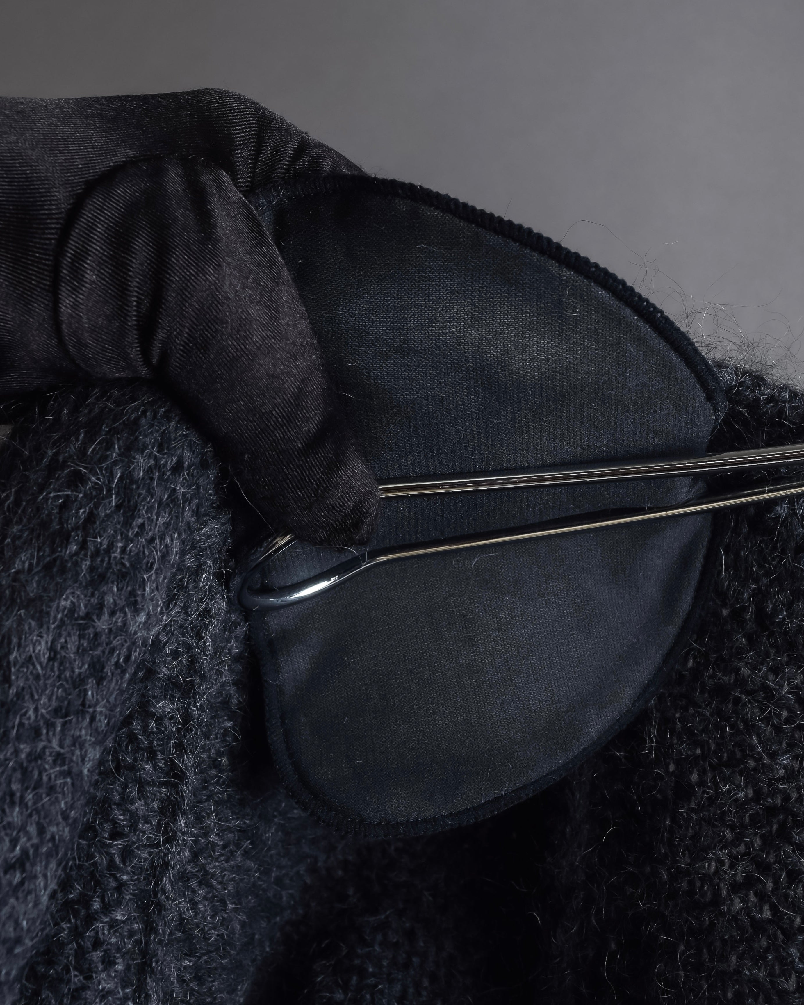 "Y's" 17AW Brushed wool super long knit cardigan