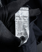 "Dolce & Gabbana" Logo embroidered tie design dress shirt