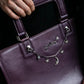 "JEAN PAUL GAULTIER" Horizontal star＆moon chain design purple leather bag