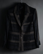 “TAE ASHIDA” 2008-2015 Structured border tweed jacket