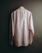 "Hermès" 80's-early 90's Pale pink herringbone cotton dress shirt