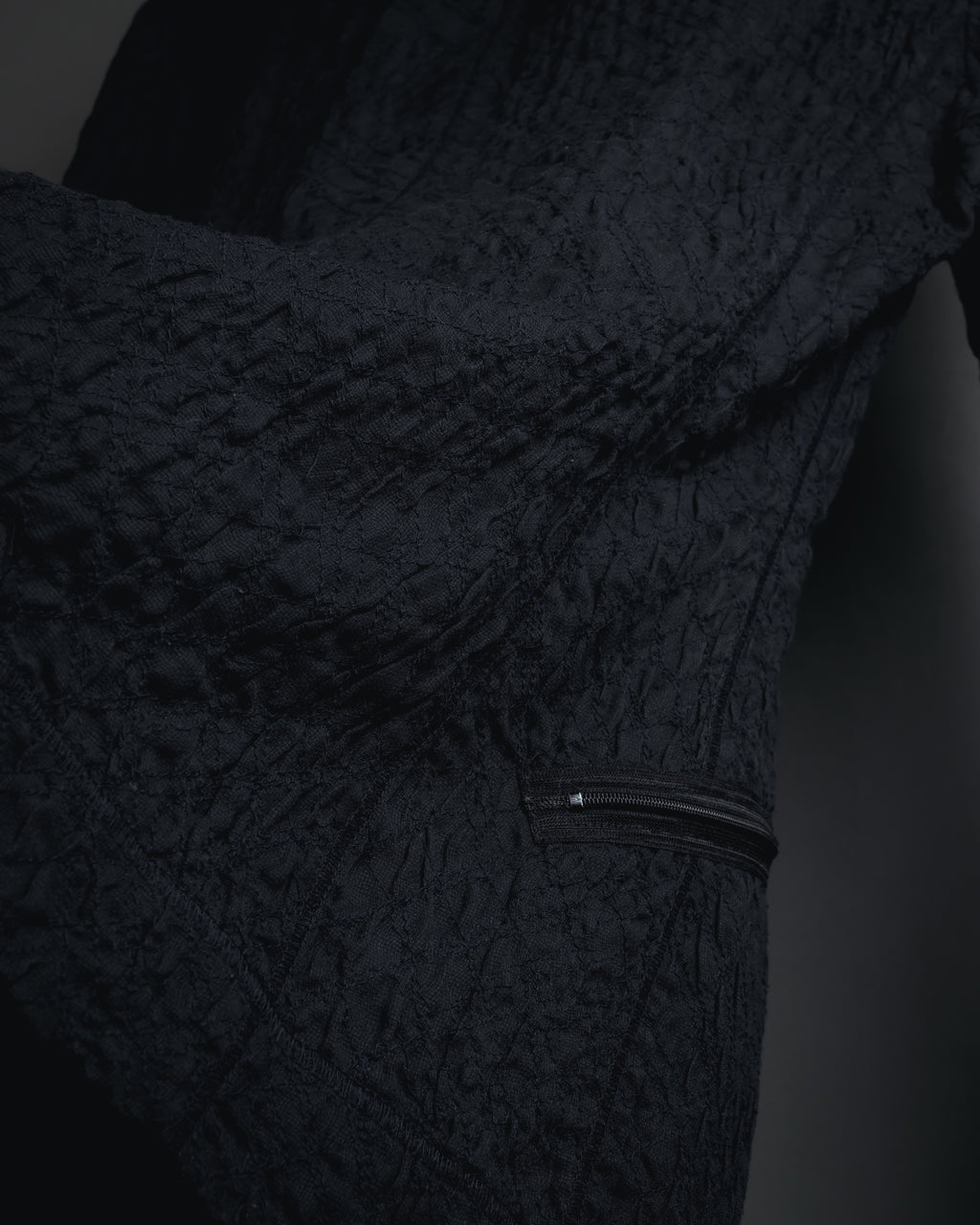 "ISSEY MIYAKE" 98SS Cotton shrunken tailored jacket