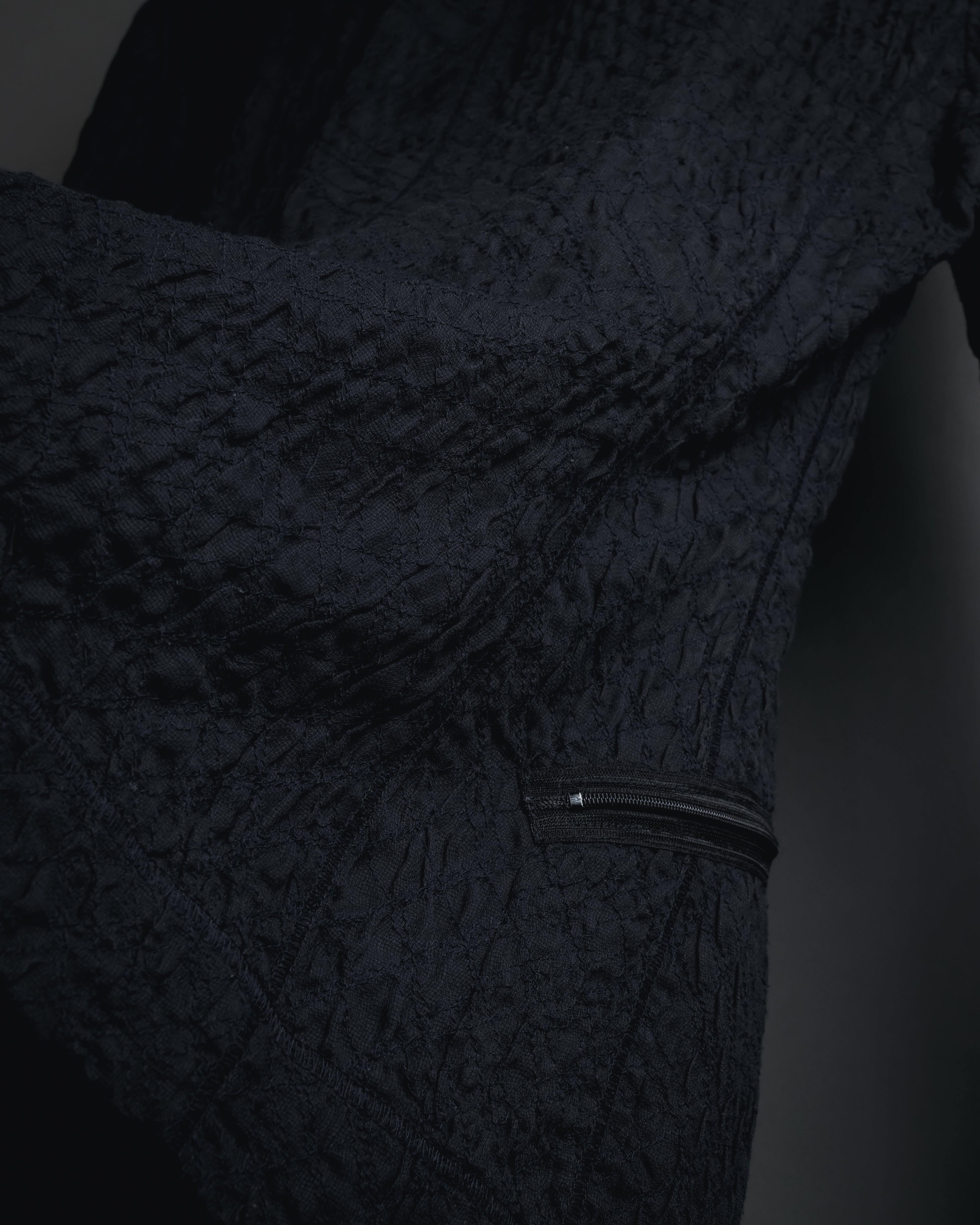 "ISSEY MIYAKE" 98SS Cotton shrunken tailored jacket