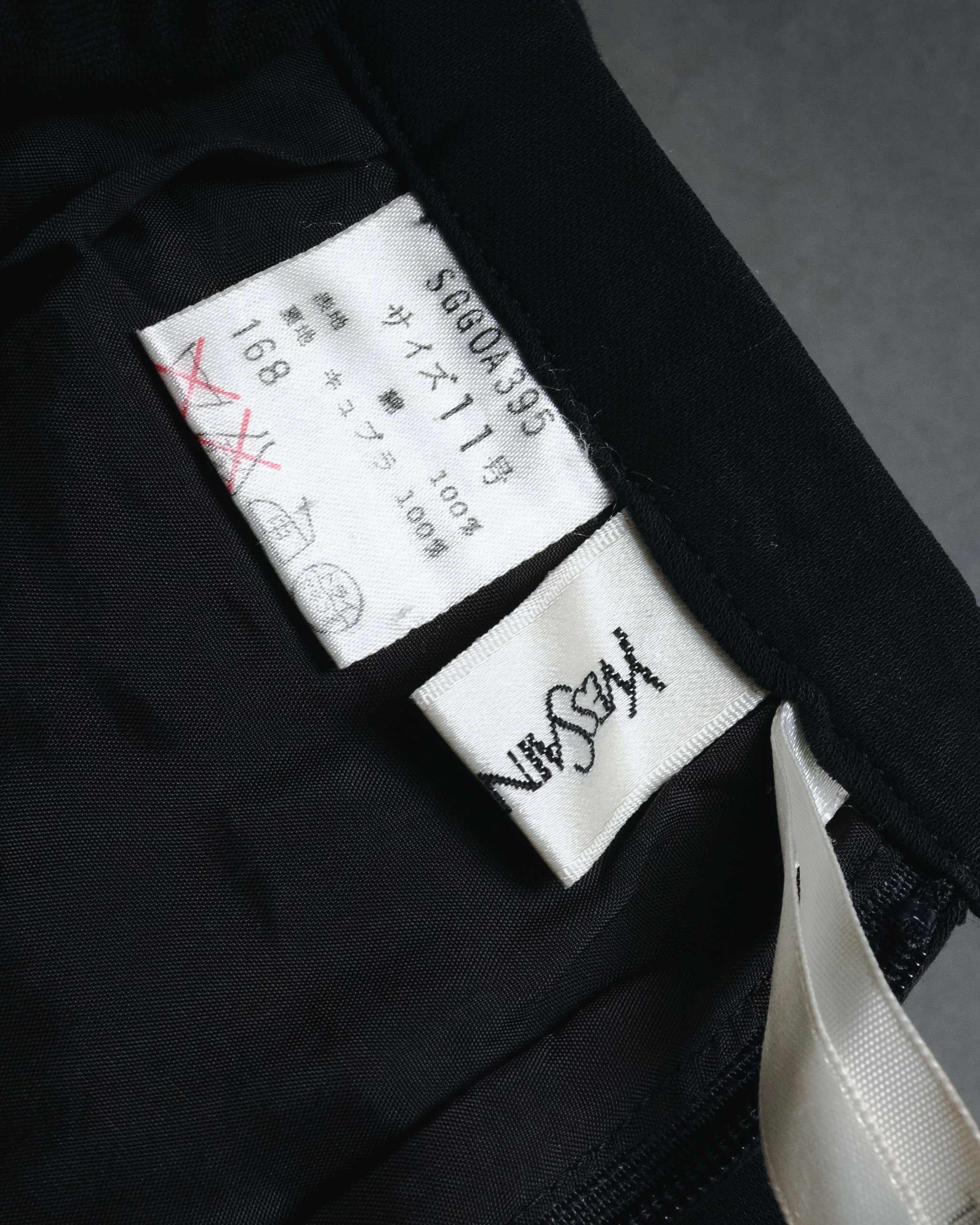 "YVES SAINT LAURENT" Elegant draped tailored slacks