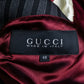 "GUCCI" Velour upper collar design thick stripe pattern chester coat