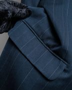 "CHRISTIAN DIOR MONSIEUR"
 Fine pitch stripe pattern notch lapel tailored jacket