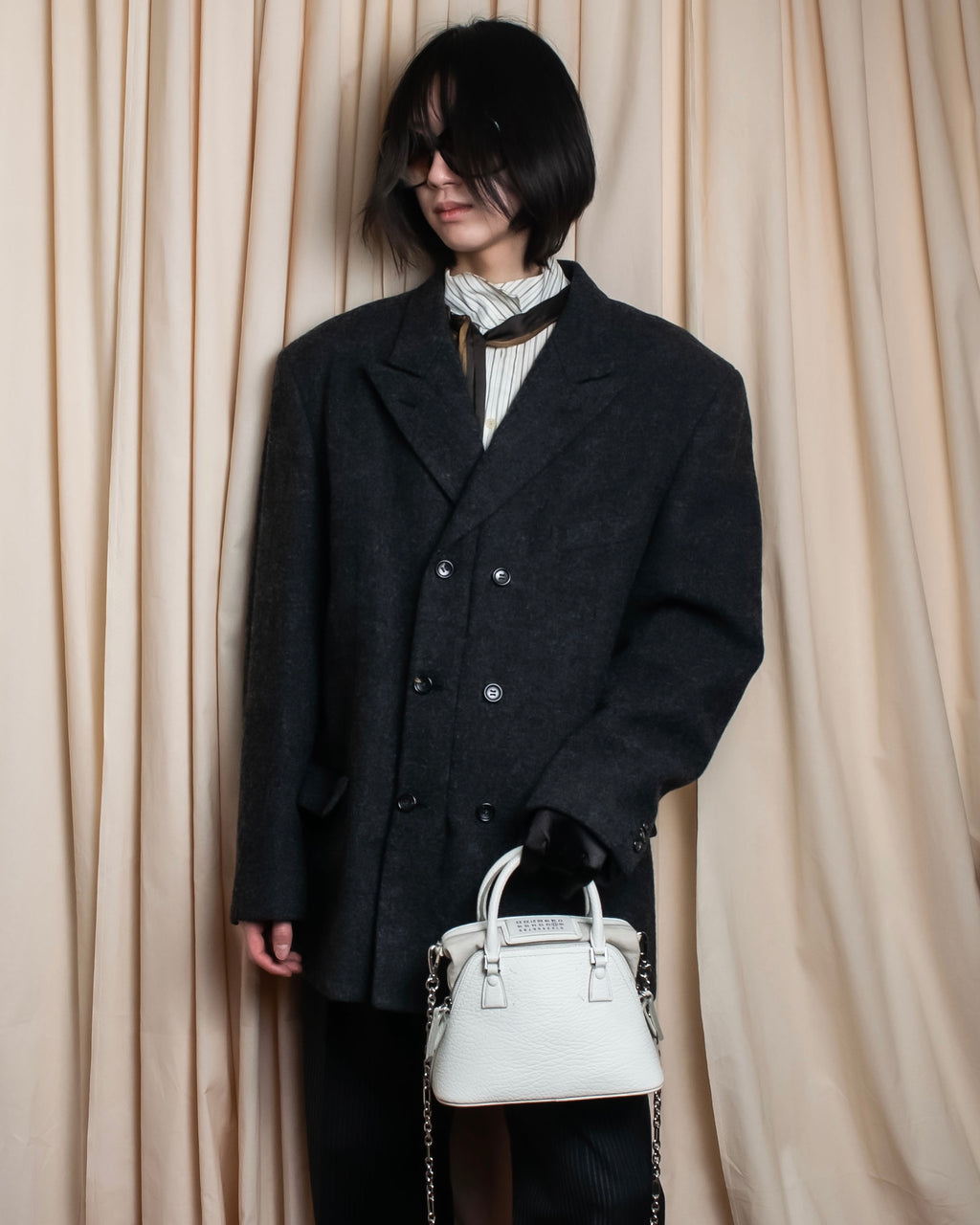 "COMME des GARCONS HOMME PLUS" Structured cut double-breasted tailored jacket