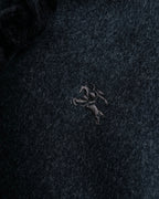 "BURBERRY" Cashmere blend stand-up collar short length blouson