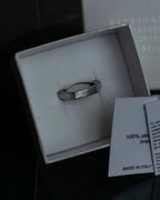 "MAISON MARGIELA" Numbered logo engraved hexagonal silver ring