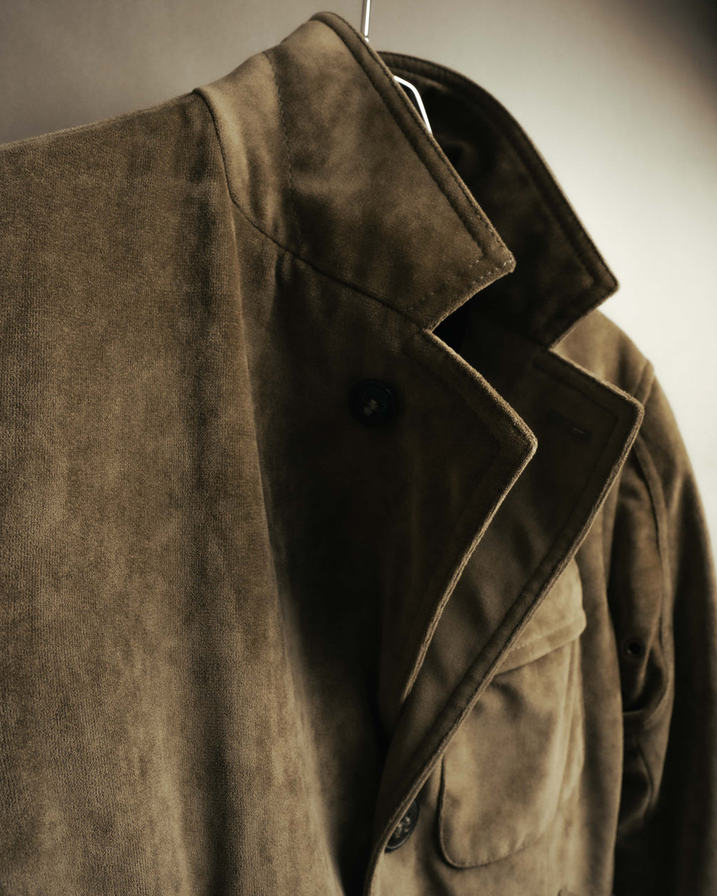 “GIORGIO ARMANI” 90’s-00’s Suede-effect multi-pocket tailored field jacket