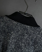 "John Galliano" Herringbone weave short length zip blouson