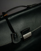 "E. MARINELLA Sottobraccio" Slide closure design 2way leather bag